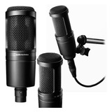 Microfone Audio-technica At2020 Condensador  Cardióide Preto