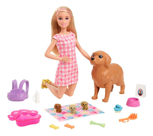 Barbie Cachorros Recién Nacidos + Accesorios Mattel Original