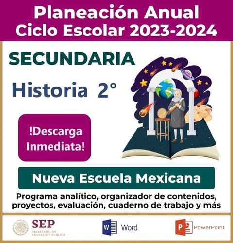 Programa Analítico Historia 2° Secundaria 2024 - 2025