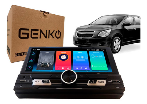 Central Multimídia Genko 7 Polegad Android Com Botão Carplay