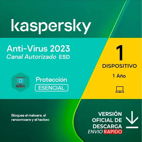 Licencia Kaspersky Antivirus Original 1 Pc 1año 