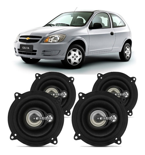 Auto Falante Gm Celta 2006 A 2011 Bravox 200w Rms 4 Portas