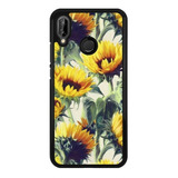 Funda Protector Para Huawei Girasoles Flores Moda Mujer 1