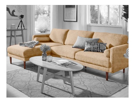 Sala Oakley Beige Derecho Mueble Pieza Sala Sofa Sillon