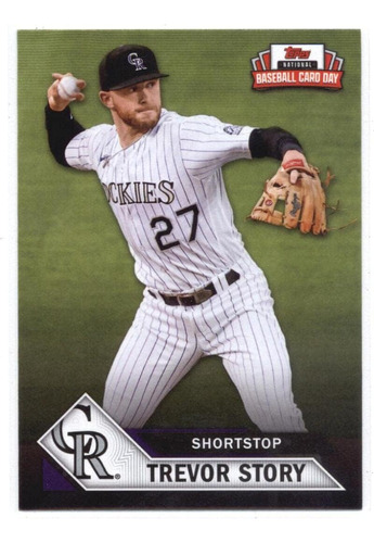 2021 Tarjeta Nacional De Béisbol Topps Día 10 Trevor Story N