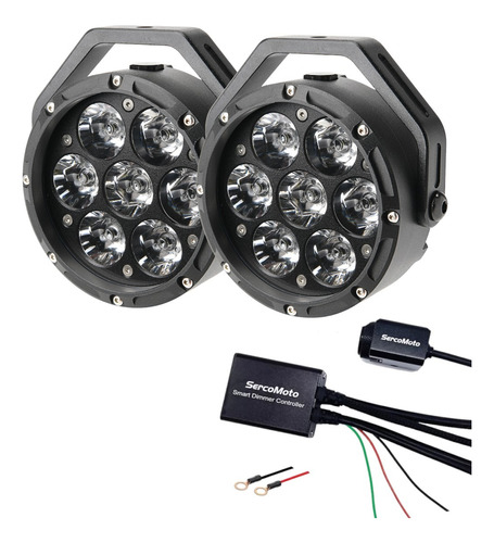 Kit Faros Led Sercomoto Sm7121s Premium Motos Bmw Gs Ktm 