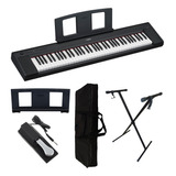 Kit Teclado Yamaha Piaggero Np35 + Capa + Suporte + Pedal