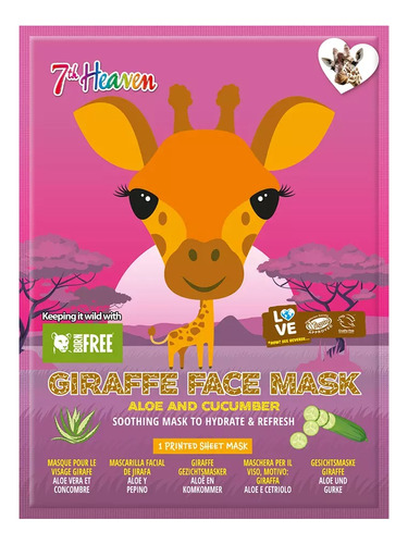 Face Food 7 Heaven Face Mask Giraffe Aloe & Cucumber