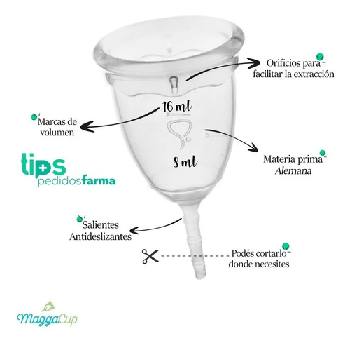 Copa Menstrual Magga Cup Copa Ecologica Reutilizable X3