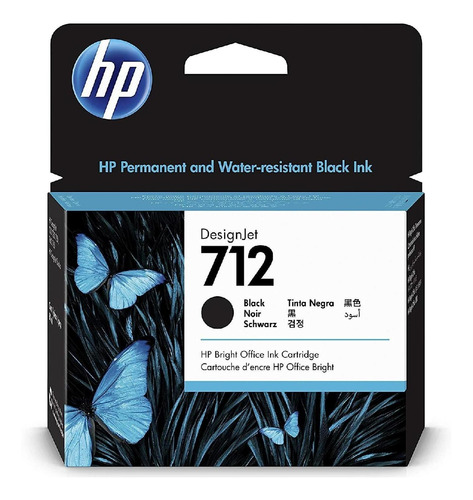 Cartucho De Tinta Hp Desingjet 712 Negro 80ml