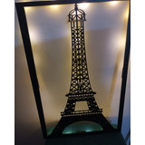 Cuadro Luminoso Led/ En Madera Calada/torre Eiffel Y Más!
