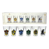 Kit 6 Copos Harry Potter  Casas - Manual Da Magia - Pequenos