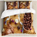 Fundas Para Edredones - Ambesonne Easter Bunny Duvet Cover S