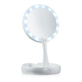 Espejo Plegable Para Maquillaje Con Luz Led Con Aumento 10x