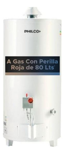 Termotanque Philco Phtg080b 80 Litros A Gas Blanco Superior