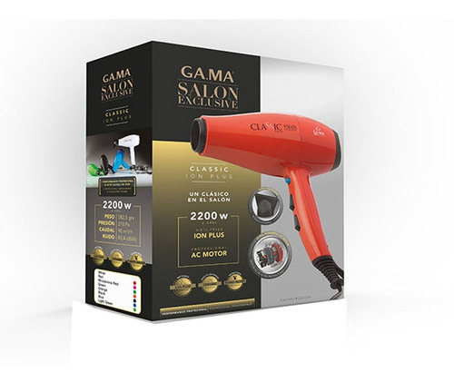 Secador Gama Salon Exclusive Rojo 220-240w