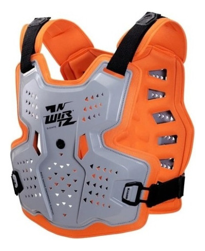 Pechera Motocross Elevate Gris Interior Naranja Wirtz