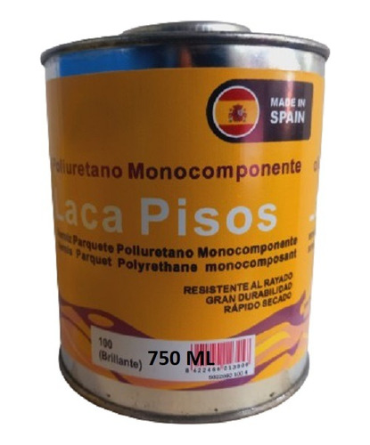 Laca Brillo Para Pisos Super Resistente A Rayones G&p 750 Ml