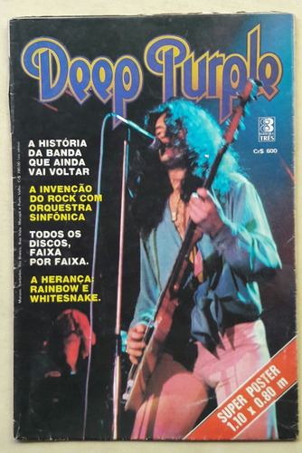 Revista Som Três Deep Purple Super Poster 1.10 X 0.80 Frete