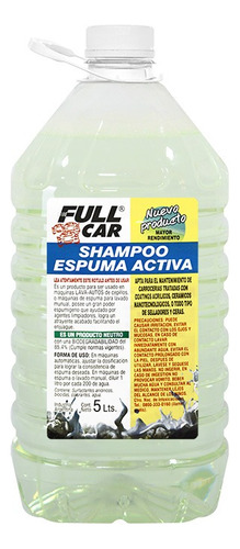 Full Car Shampoo Espuma Activa Ph Neutro Desengrasante Foam