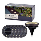 Luces Led Para Jardin Solar De 6 Piezas - Blanco Calido 