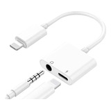 Adaptador Duplo Lightning P2 Para iPhone Fone + Carregador