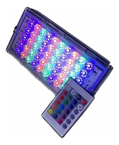 15 Pz Reflector Led Rgb 50w Con Control Remoto 15 Colores