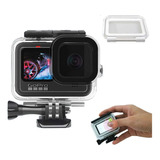 Caixa Estanque Para Gopro 9 E 10 Black + Tampa Touch