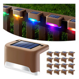 Paquete De 16 Luces Led Solares Impermeables Denicmic Para E