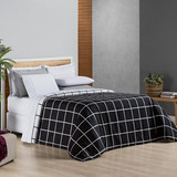 Capa Duvet Queen Austin Dupla Face Com Ziper 1 Peça - Preto