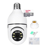 Camera Lampada De Vigilancia Discreta Espiã 360 Full Hd Wifi