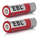 Pack 2 Pilas Recargables 18650 Li-ion 3000mah Ebl Ln-8131