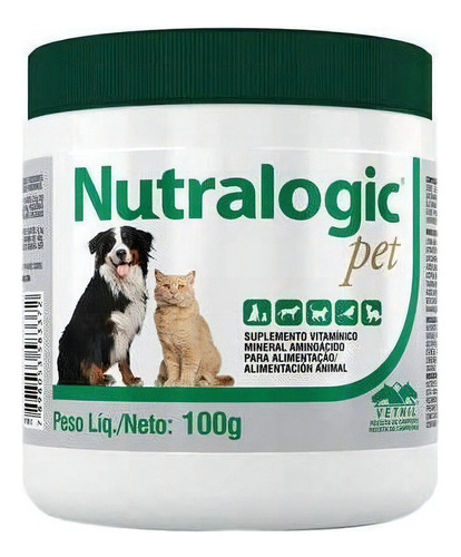 Nutralogic Pó 100 Gr - Vetnil ( Vitamina P/ Cães E Gatos ) 
