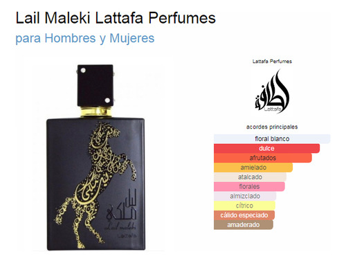 Perfume Arabe . Lail Maleki Edp X 100 Ml Lattafa