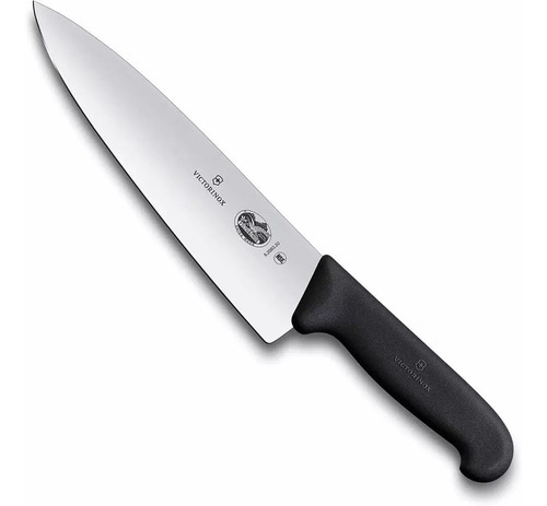 Cuchillo Fibrox Victorinox P/chef Hoja Ancha 20cm 5.2063.20 Color Negro