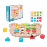 Juego Interactivo Didáctico Caritas Madera Encajable Osito 