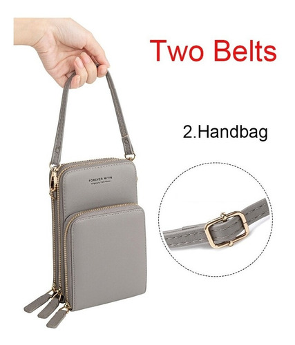 Bolso Para Celular Cartera Ventana Touch Mujer Bolsa 2 En 1