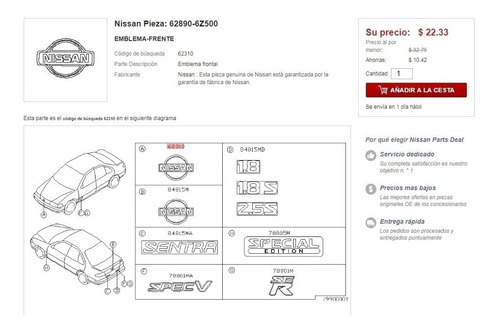 Emblema Nissan Sentra Original Foto 3