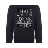 Sudadera Negra Game Of Thrones Tyrion Drink Know Things