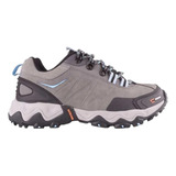 Zapatilla Trekking Alpine Skate Modelo Peak Gris Celeste