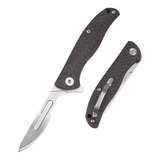 Cuchillo Plegable Mango Fibra De Carbono Edc