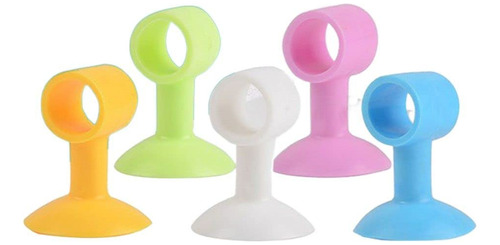 5pcs Suction Cup Type Door Stopper Silicone Door Handle Sil.