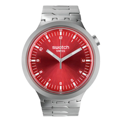 Reloj Swatch Scarlet Shimmer Sb07s104g Color de la correa Gris Color del bisel Rojo Color del fondo Rojo | Meses sin interés