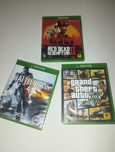 Xbox One: Red Dead Redemption Ii, Batlefield 4 E Gta 5.