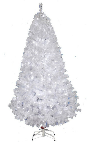Arbol Navidad  Blanco Luces Led 260 Naviplastic 1.90m Pino