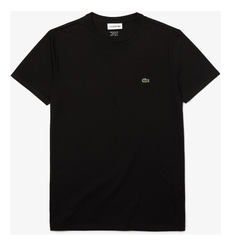 Playera Lacoste Basica Elegante Negro Logo Lateral 7 Dias