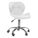 Cadeira Slim Eames Charles Eiffel Giratória Estofada Cor Branco