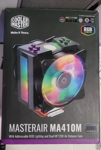 Cooler Cpu Coolermaster Masterair Ma410m Gamer Rgb Intel Amd