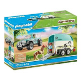 Playmobil Country Carro Jipe Com Reboque Para Pónei  44 Pç