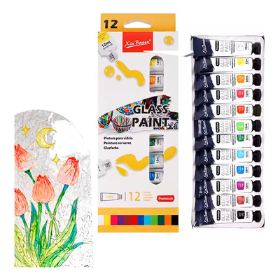 Pintura Vitral Vidrio Uffiziarts Premium Quality 12 Colores | MercadoLibre